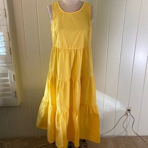 Target yellow sleeveless maxi dress